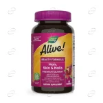 Alive Saç, Cilt ve Tırnaklar Premium Formül Jel Tabletler – Nature’s Way