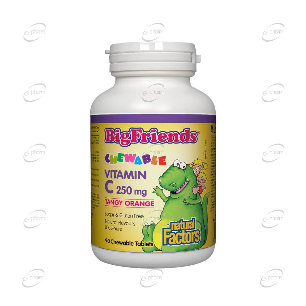 natural-factors-bigfriends-vitamin-c-250mg-90tab (1) Big Friends Vitamin C – Çocuklar İçin Vitamin C (Natural Factors) - Görsel 1