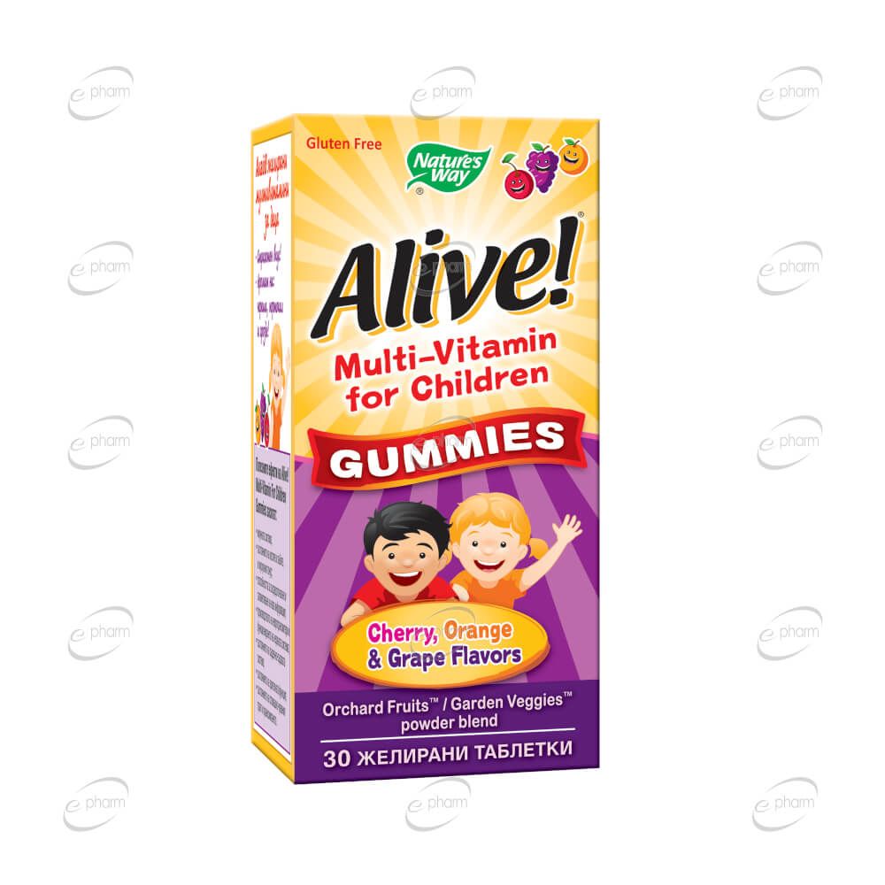 natures-way-alive-multi-vitamin-for-children-30drajeta Alive! Çocuklar İçin Jel Multivitamin – Nature’s Way - Görsel 1